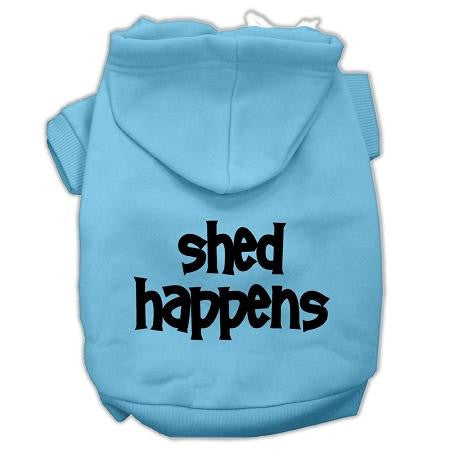 Shed Happens Screen Print Pet Hoodies Baby Blue Size XL (16)