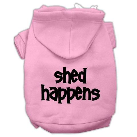 Shed Happens Screen Print Pet Hoodies Light Pink Size XL (16)