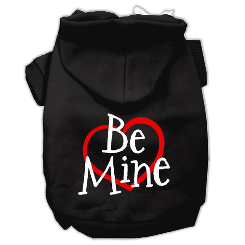 Be Mine Screen Print Pet Hoodies Black Size Lg (14)