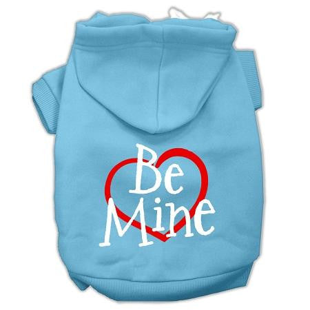 Be Mine Screen Print Pet Hoodies Baby Blue Size XXL (18)