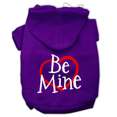 Be Mine Screen Print Pet Hoodies Purple Size XXXL (20)