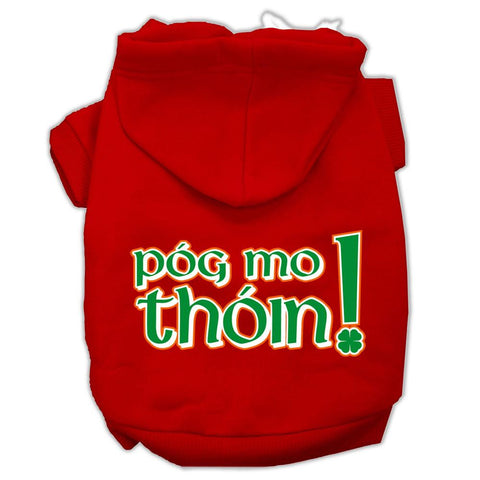 Pog Mo Thoin Screen Print Pet Hoodies Red Size Lg (14)