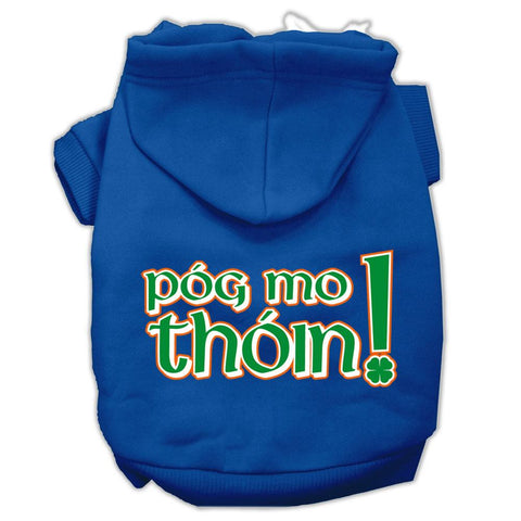 Pog Mo Thoin Screen Print Pet Hoodies Blue Size XXXL (20)