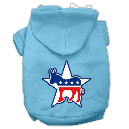 Democrat Screen Print Pet Hoodies Baby Blue Size XXL (18)