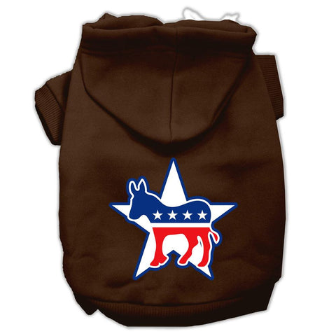 Democrat Screen Print Pet Hoodies Brown Size XXXL (20)