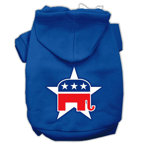 Republican Screen Print Pet Hoodies Blue Size XXXL (20)