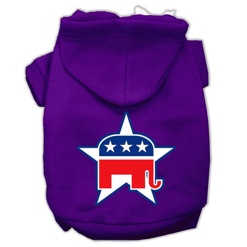 Republican Screen Print Pet Hoodies Purple Size XXXL (20)