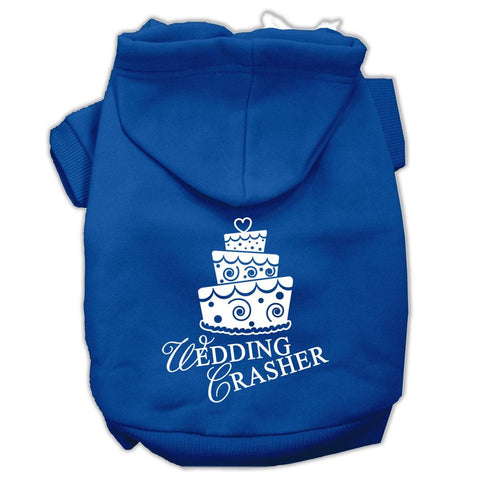 Wedding Crasher Screen Print Pet Hoodies Blue Size XL (16)