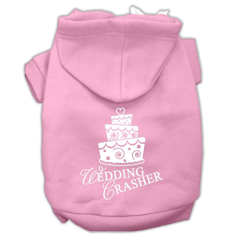 Wedding Crasher Screen Print Pet Hoodies Light Pink Size XXL (18)