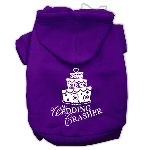 Wedding Crasher Screen Print Pet Hoodies Purple Size XXL (18)