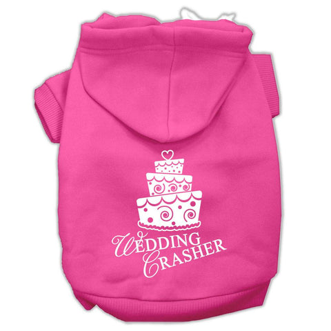 Wedding Crasher Screen Print Pet Hoodies Bright Pink Size XXXL (20)