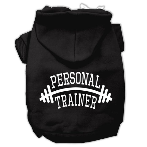 Personal Trainer Screen Print Pet Hoodies Black Size XS (8)