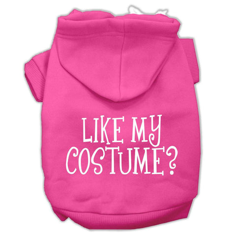 Like my costume? Screen Print Pet Hoodies Bright Pink Size L (14)