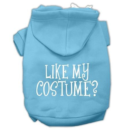 Like my costume? Screen Print Pet Hoodies Baby Blue Size XXXL(20)