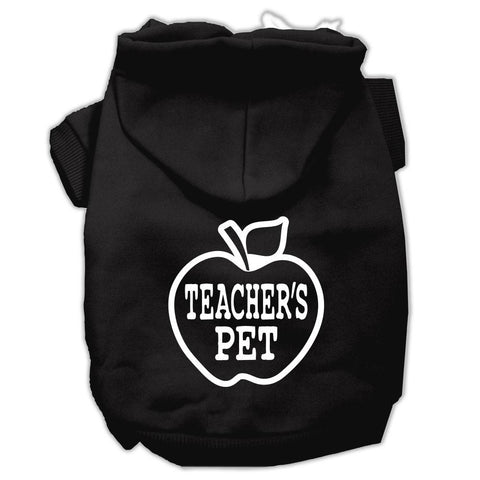 Teachers Pet Screen Print Pet Hoodies Black Size L (14)