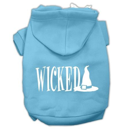 Wicked Screen Print Pet Hoodies Baby Blue Size XXL (18)