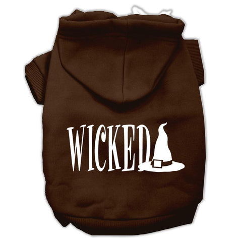 Wicked Screen Print Pet Hoodies Brown Size XXXL (20)