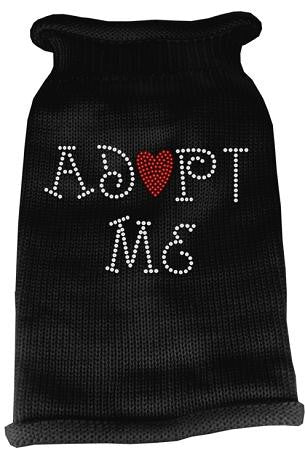 Adopt Me Rhinestone Knit Pet Sweater LG Black