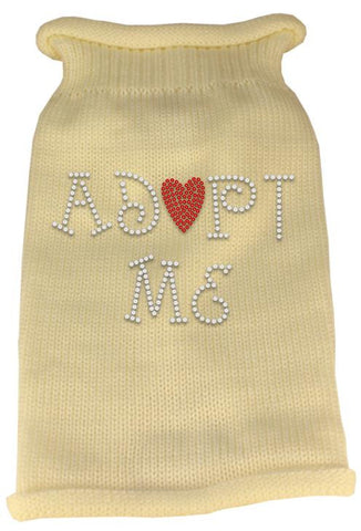 Adopt Me Rhinestone Knit Pet Sweater LG Cream