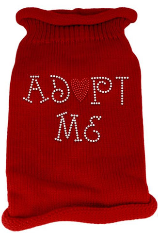 Adopt Me Rhinestone Knit Pet Sweater LG Red