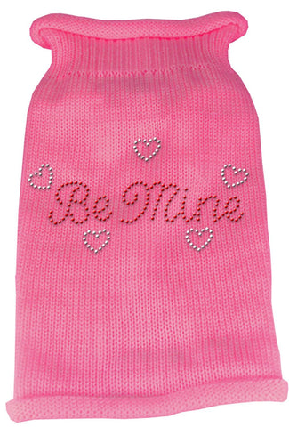 Be Mine Rhinestone Knit Pet Sweater MD Pink