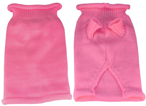 Plain Knit Pet Sweater MD Pink