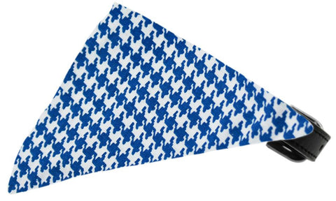 Primary Blue Houndstooth Bandana Pet Collar Black Size 10