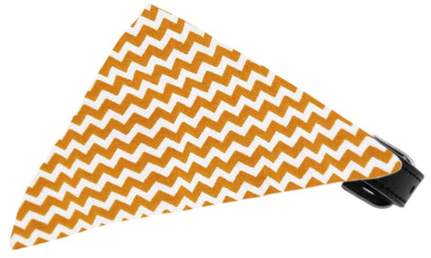 Sun Kissed Yellow Chevron Bandana Pet Collar Black Size 10