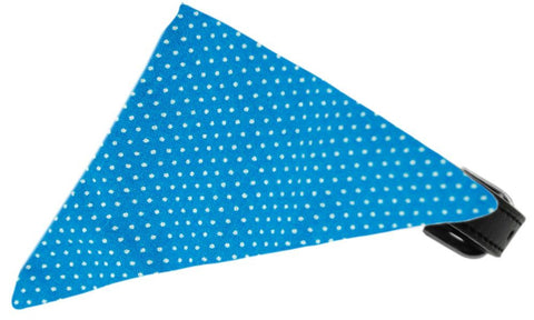 Aqua Swiss Dots Bandana Pet Collar Black Size 12