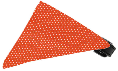 Orange Swiss Dots Bandana Pet Collar Black Size 12