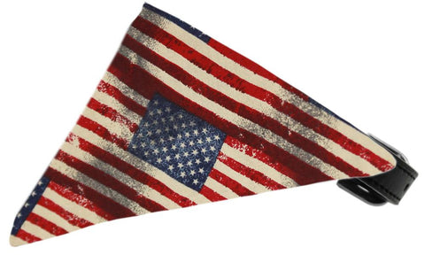 Old Glory Bandana Pet Collar Black Size 16