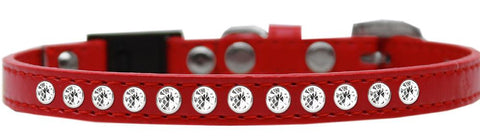 Clear Jewel Breakaway Cat Collar Red Size 10