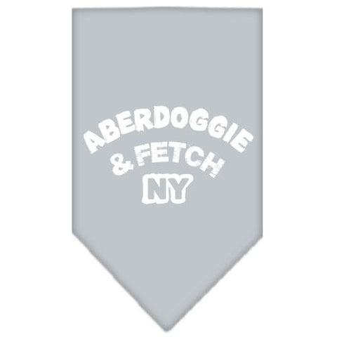 Aberdoggie NY Screen Print Bandana Grey Large