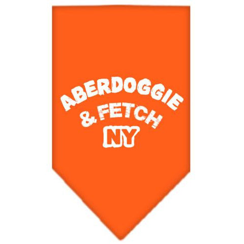 Aberdoggie NY Screen Print Bandana Orange Small