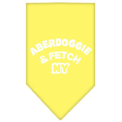 Aberdoggie NY Screen Print Bandana Yellow Small