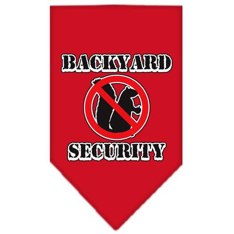 Backyard Security Screen Print Bandana Red Large