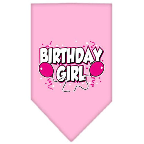 Birthday girl Screen Print Bandana Light Pink Large