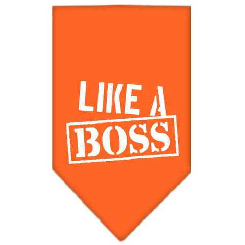 Like a Boss Screen Print Bandana Orange Small