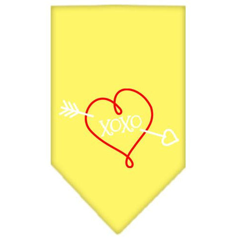 XOXO Screen Print Bandana Yellow Large