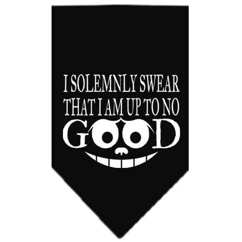 Up to No Good Screen Print Bandana Black Small