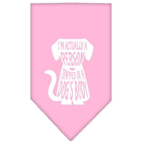 Trapped Screen Print Bandana Light Pink Large