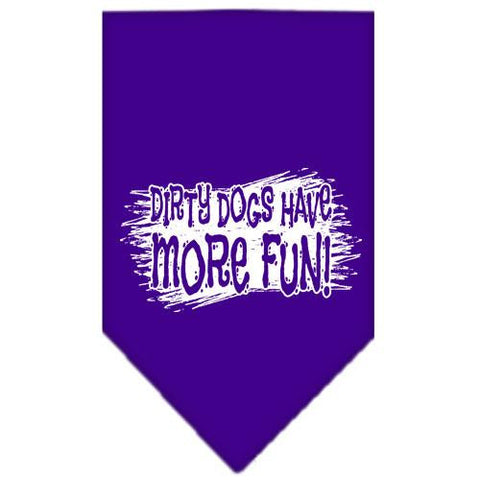 Dirty Dog Screen Print Bandana Purple Small