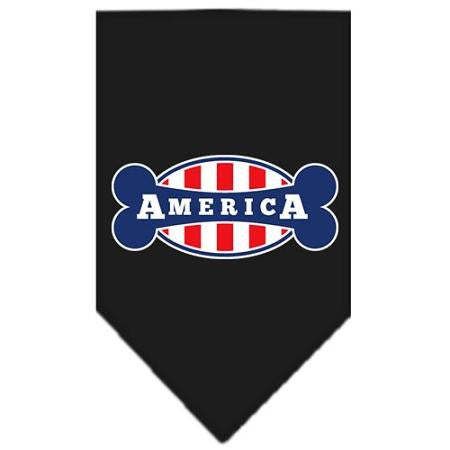 Bonely in America Screen Print Bandana Black Small