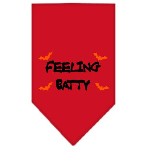 Feeling Batty Screen Print Bandana Red Small