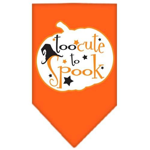 Too Cute to Spook Screen Print Bandana Orange Large