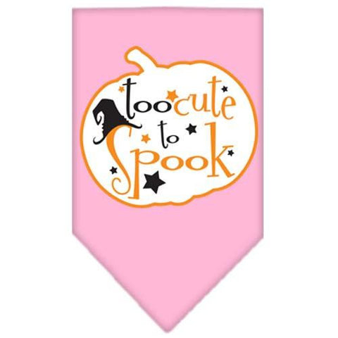 Too Cute to Spook Screen Print Bandana Light Pink Small