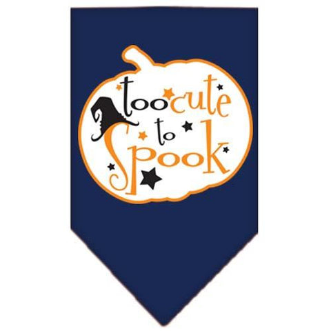 Too Cute to Spook Screen Print Bandana Navy Blue Small