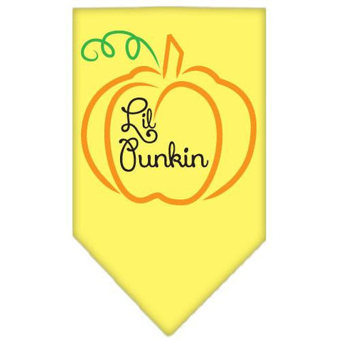 Lil Punkin Screen Print Bandana Yellow Large