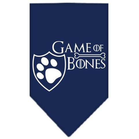 Game of Bones Screen Print Bandana Navy Blue large