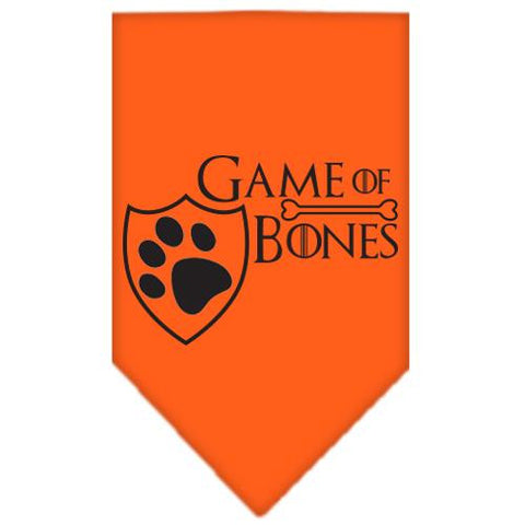 Game of Bones Screen Print Bandana Orange Small